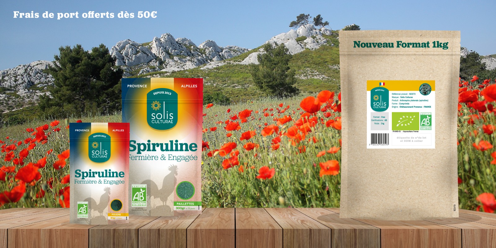 Nouveaux packagings en 80, 300 et 1000gr