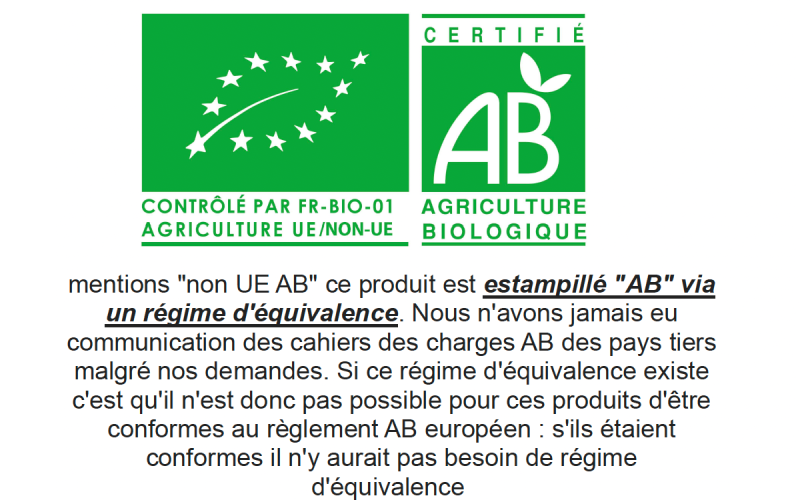 Lecture étiquettes produits « spiruline bio »