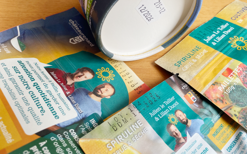 Numéro de lot et DDM sur notre spiruline