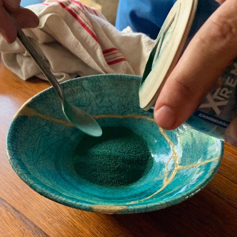 Dosage de la poudre de la spiruline — saupoudreur x-trema