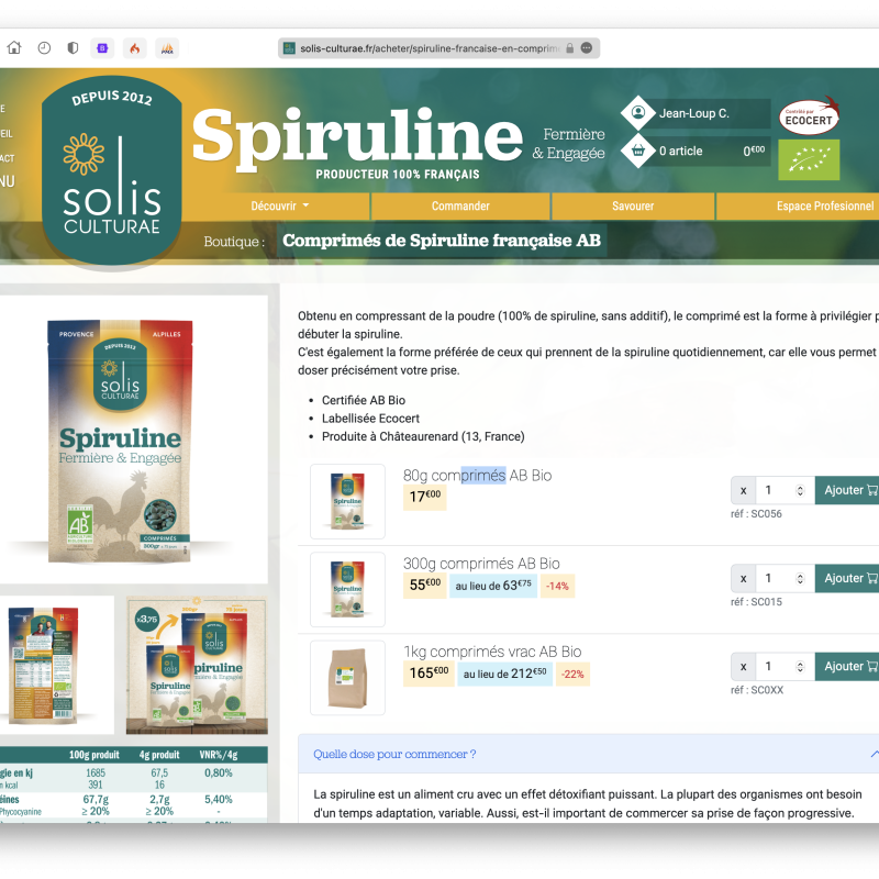 Aperçu du nouveau site Solis Culturae 2023